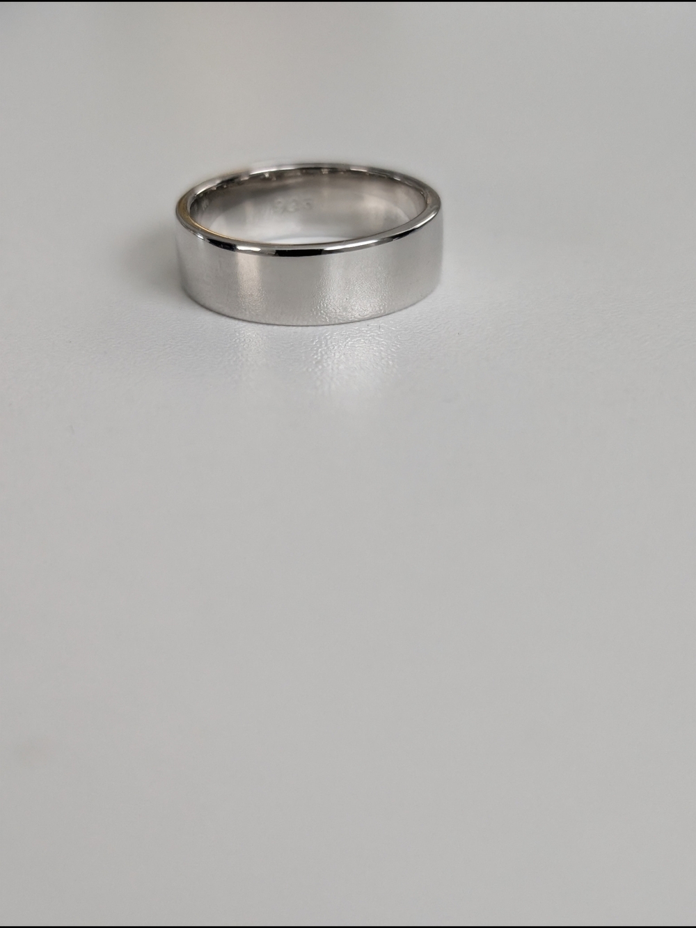 .925 Classic Men's Silver Band Ring – Polished Flat Finish Solid SILVER